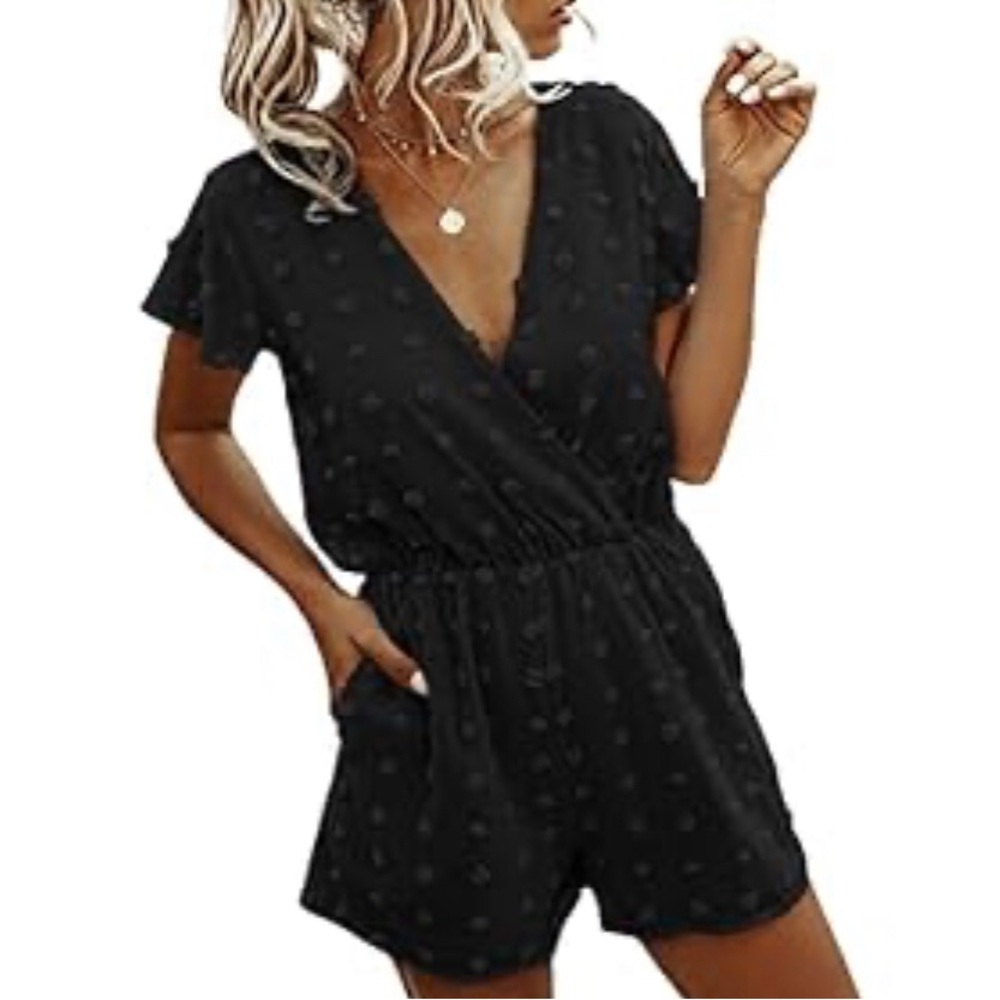 Black Chiffon Romper